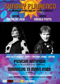 spectacle Sunday Flamenco. Le dimanche 13 mars 2022 à Paris19. Paris.  17H00